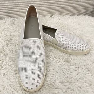 VINCE. Perforated Leather Blair Sneaker Shoes ,‎ Slip On White comfy size 10M